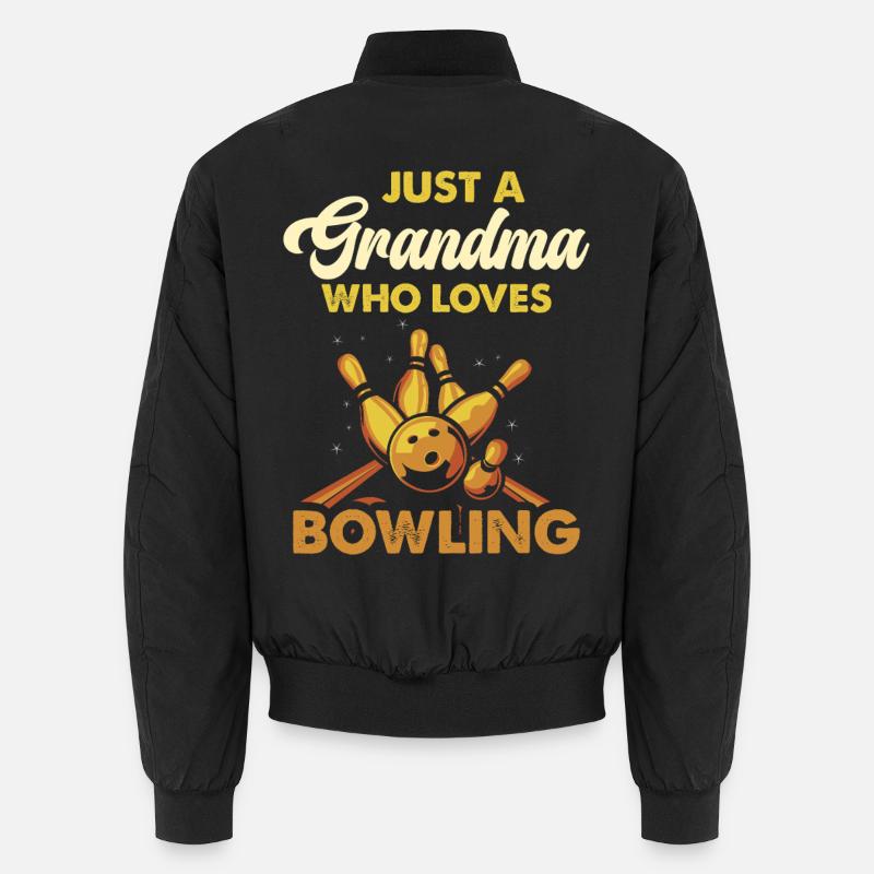 Grand-mère du bowling adore le bowling Bomber unisexe