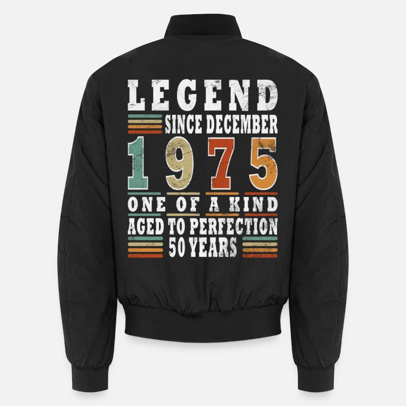 1975 Dezember Geburtstagsgeschenk Unisex Bomberjacke