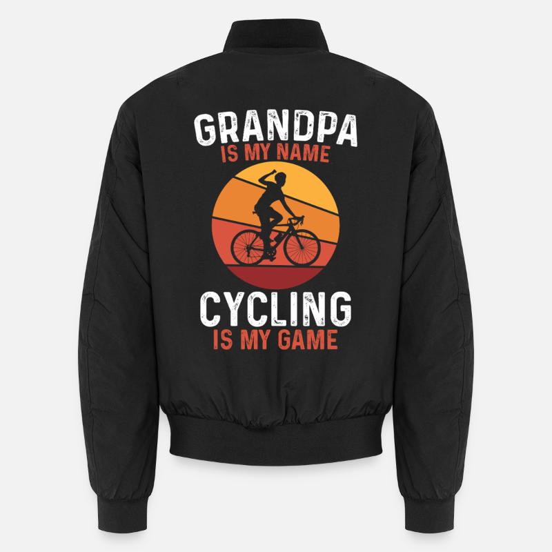 Grand-père Le cyclisme, c’est mon jeu Bomber unisexe