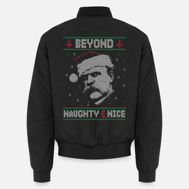 BEYOND NAUGHTY & NICE NIETZSCHE UGLY CHRISTMAS Unisex Bomberjacke