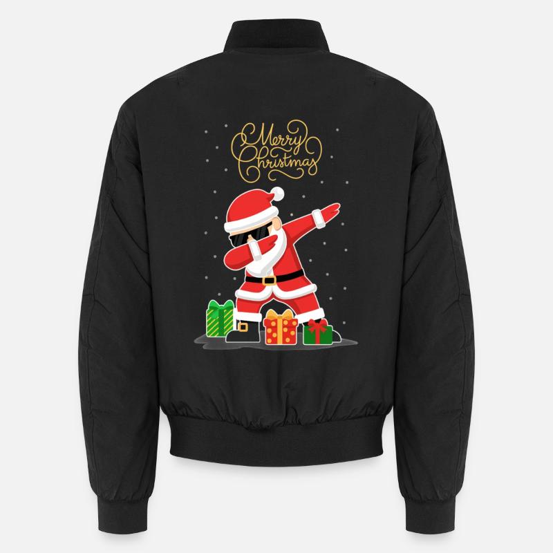 Funny Santa Claus Dabbing Snow Unisex Bomber Jacket