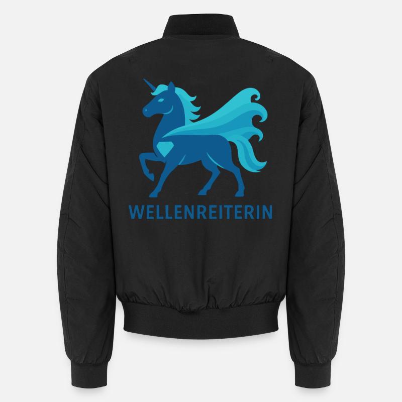 Fier Surfeur de Vagues, Puissance de Licorne, Mer Bomber unisexe