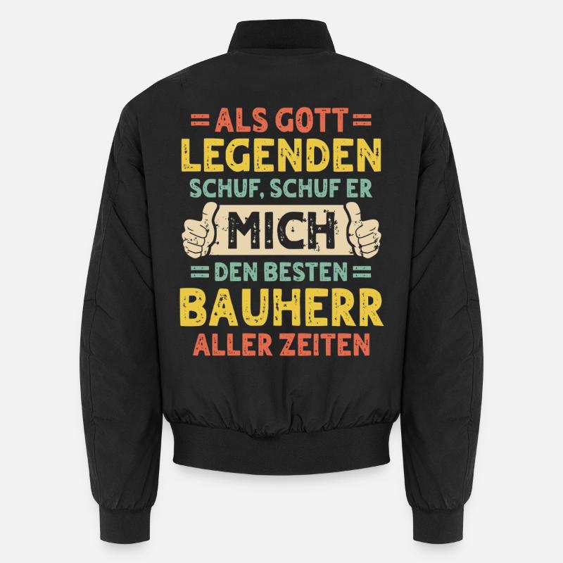 Bauherr - Unisex Bomberjacke - Schwarz
