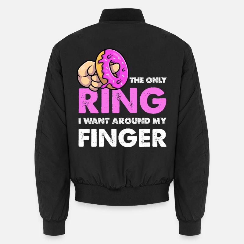 Nur der Donut-Ring am Finger Unisex Bomberjacke