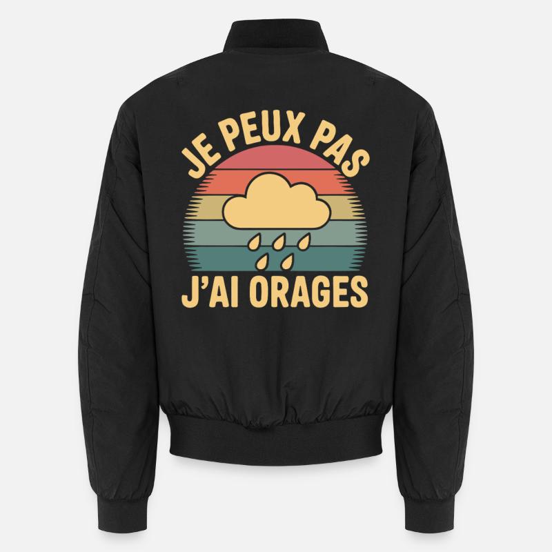 I can't I have thunderstorms humor weather & rain Unisex Bomber Jacket