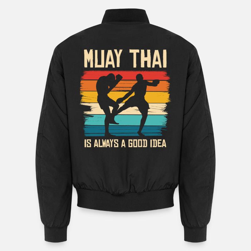 Vibe de combat rétro Muay Thai Bomber unisexe