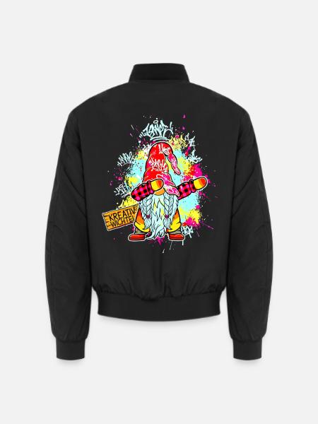CREATIVE GNOME Dab Graffiti Artist XMas - Unisex Bomber Jacket - black