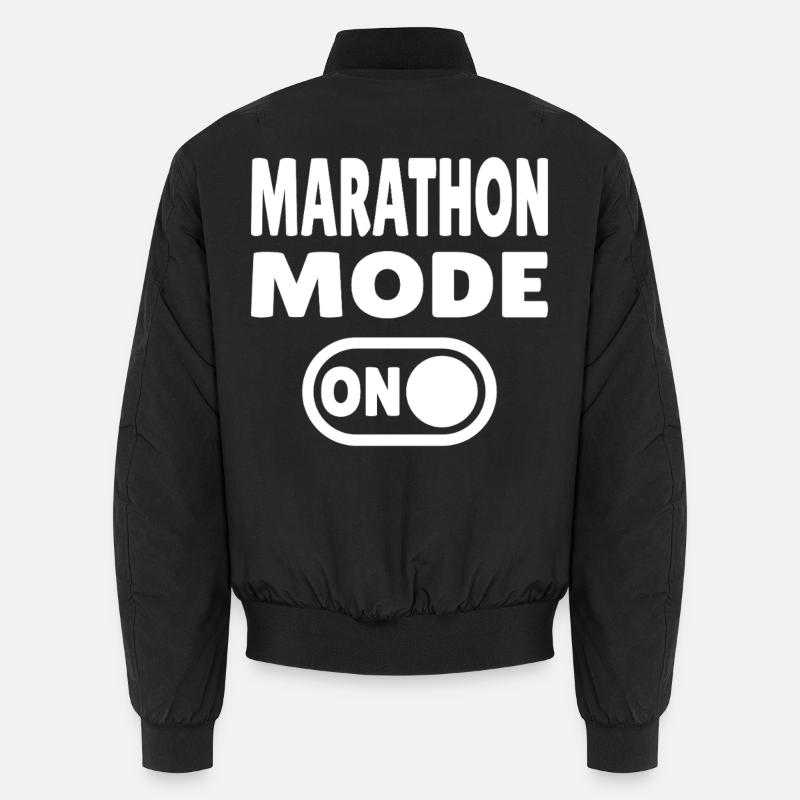 Marathon Mode On – Laufen mit Leidenschaft Unisex Bomberjacke