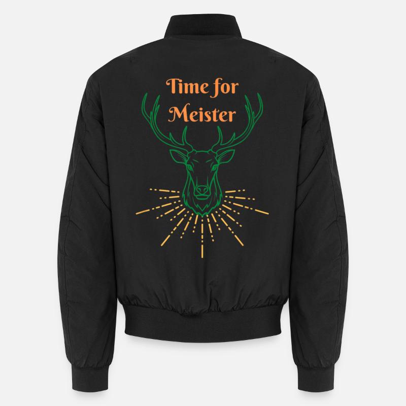 Time for Meister Hirsch Unisex Bomber Jacket