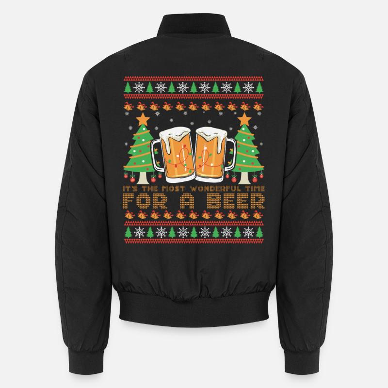Pull Moche Meilleur Moment pour la Bière Noël Bomber unisexe