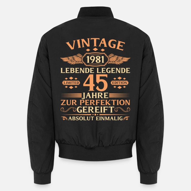 45e anniversaire Année 1981 Bomber unisexe