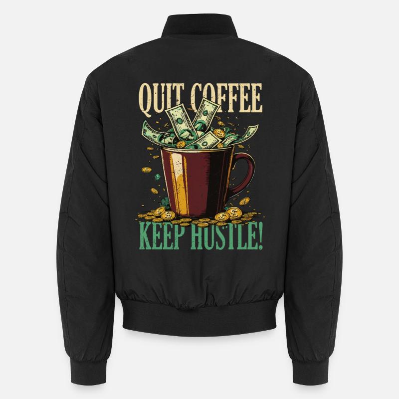 Coffee withdrawal decaffeinated ex-coffee drinker Unisex Bomber Jacket