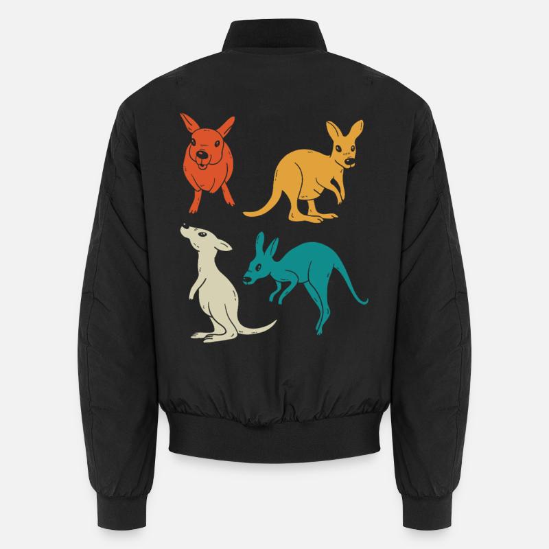 Känguru-Quartett in Farbenvielfalt Unisex Bomberjacke