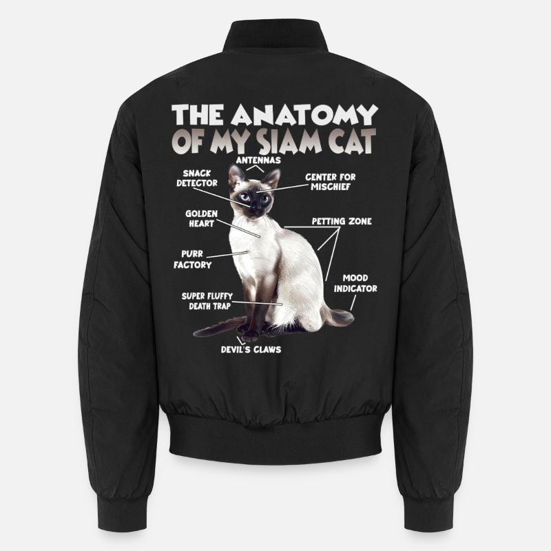 Siamkatzen Geschenk  Katzenbesitzer Geschenkidee Unisex Bomberjacke