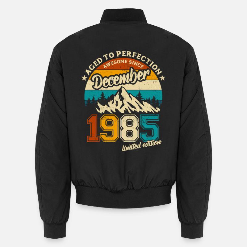 Édition limitée cadeau d’anniversaire de décembre 1985 Bomber unisexe