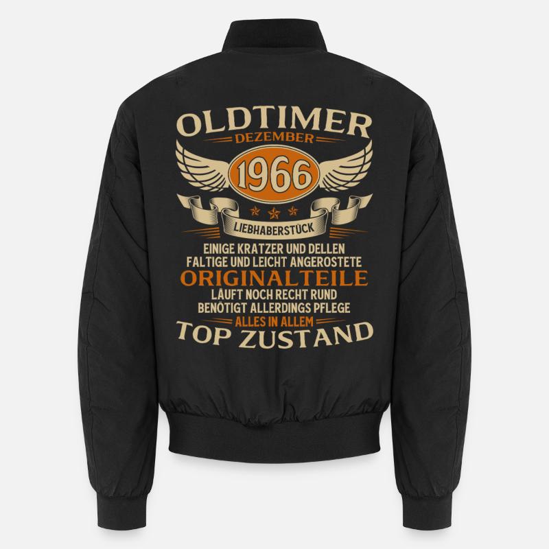 59. Geburtstag Geschenk Oldtimer Dezember 1966 Unisex Bomberjacke