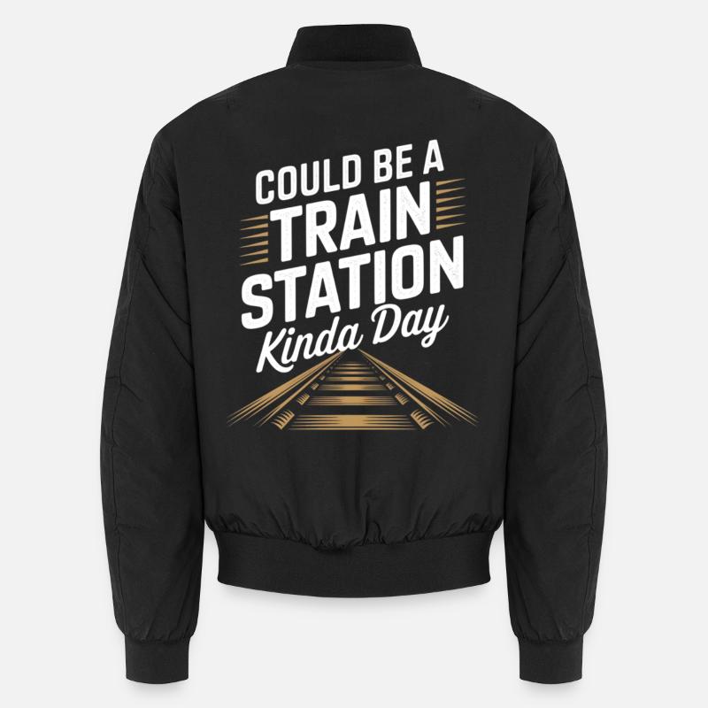 Could be a train station day Unisex Bomber Jacket