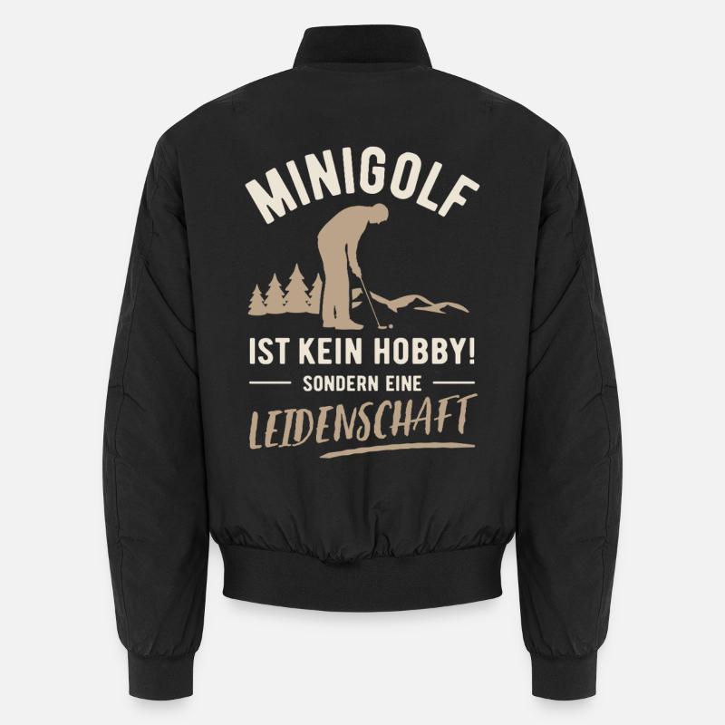 Minigolf | Kein Hobby sondern Leidenschaft - Unisex Bomber Jacket - black