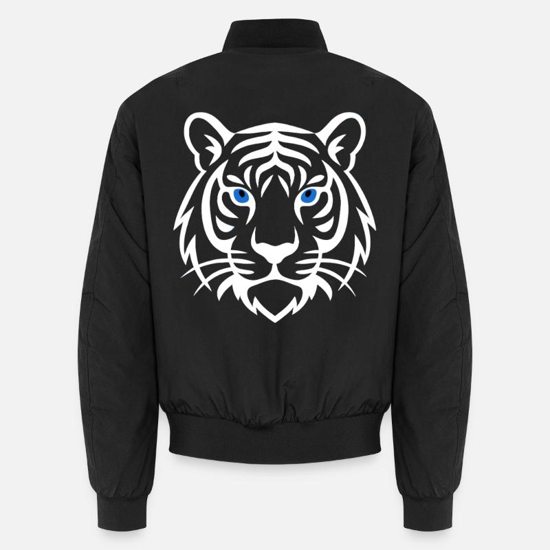 Weißer Tiger Tribal - Unisex Bomberjacke - Schwarz