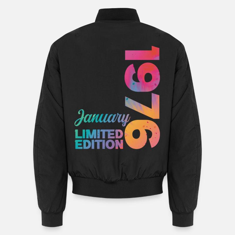 Anniversaire Janvier 1976 Né en Janvier Cadeau Bomber unisexe