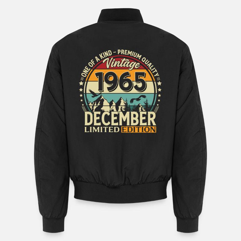 60e anniversaire Millésime décembre 1965 Bomber unisexe
