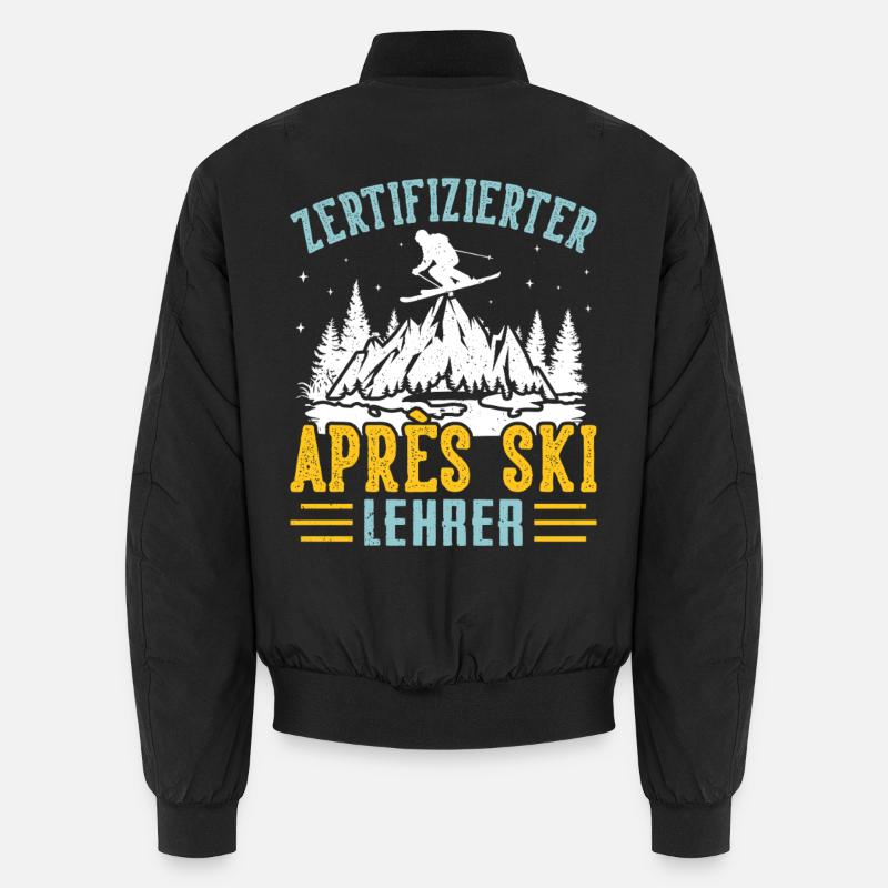 Skiing CERTIFIED APRÈS-SKI INSTRUCTOR Lustig Unisex Bomber Jacket