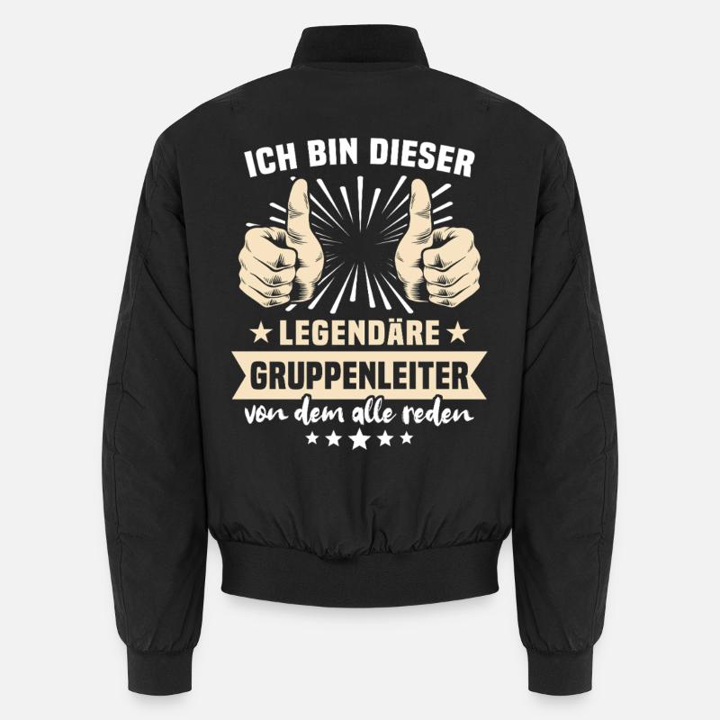 Gruppenleiter Sprüche - Unisex Bomberjacke - Schwarz