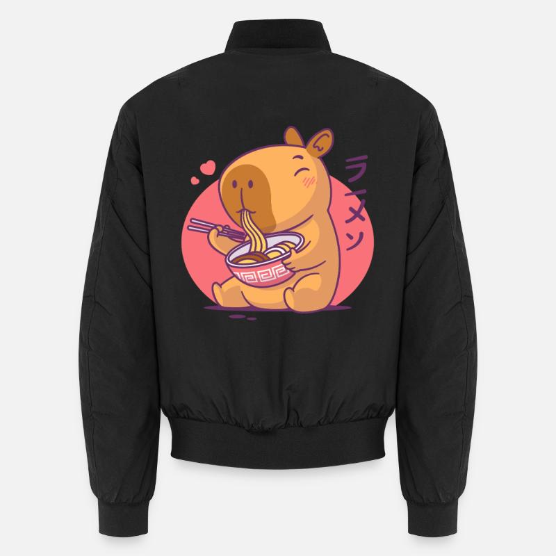 Capybara Ramen Lover Unisex Bomber Jacket