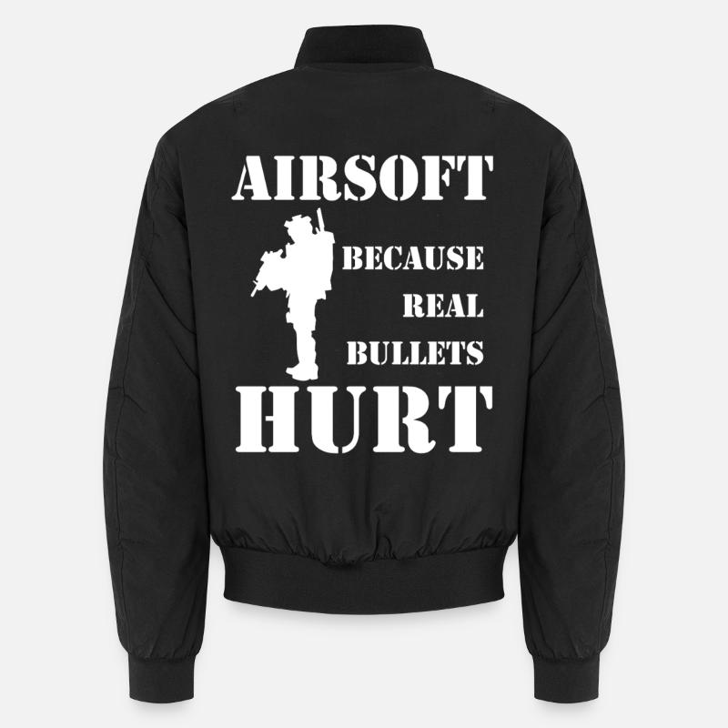 Airsoft Truth: Real Bullets Hurt Unisex Bomber Jacket
