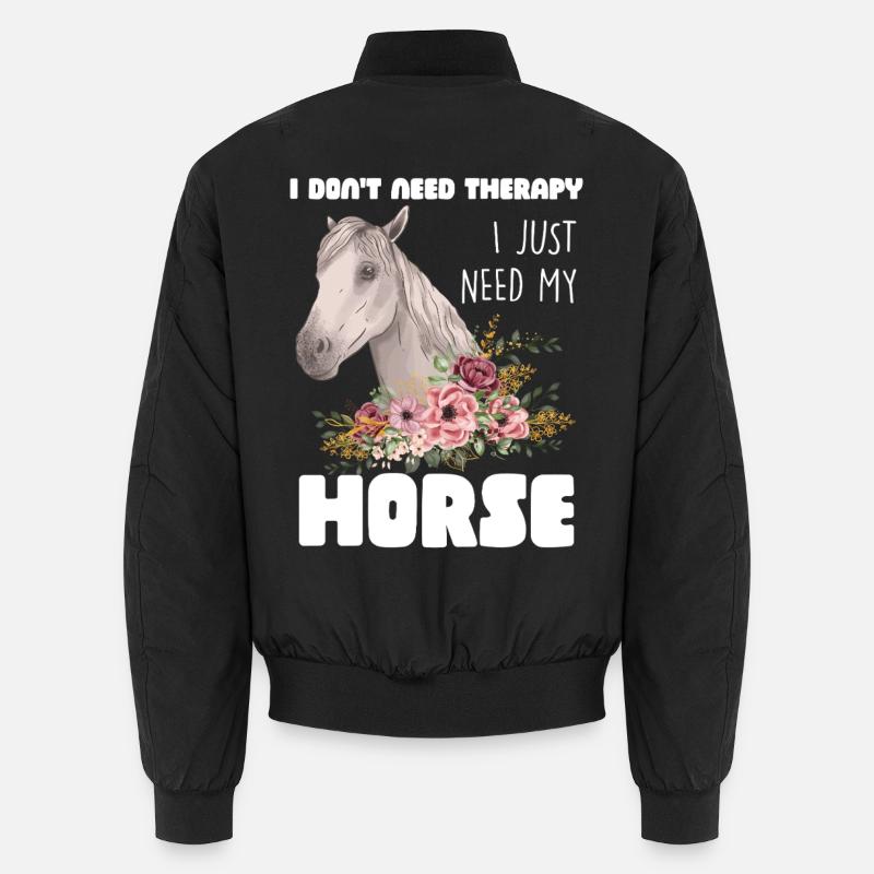 Pferd mit Blumenkranz Unisex Bomberjacke