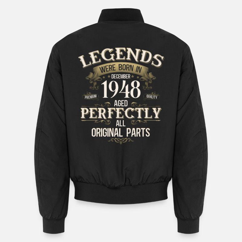 77th Birthday Legend December Vintage 1948 Unisex Bomber Jacket