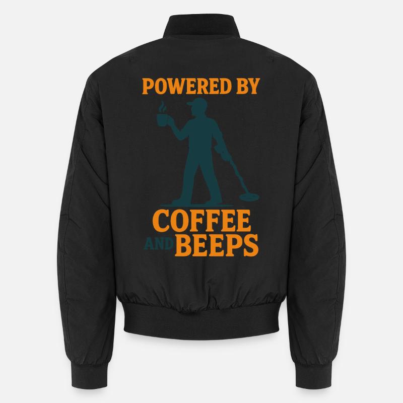 Alimenté par Coffee et Bips Détection de Métaux Bomber unisexe