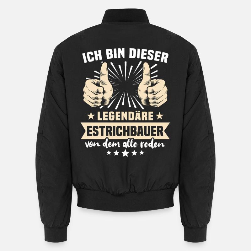 Estrichbauer Sprüche - Unisex Bomberjacke - Schwarz