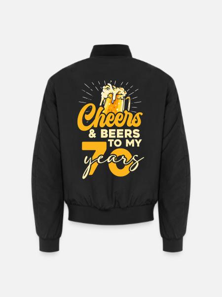 70 Jahre Cheers & Beers - Unisex Bomberjacke - Schwarz