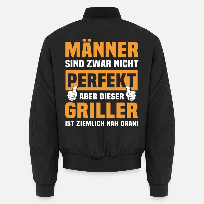 Funny Griller Sayings - Unisex Bomber Jacket - black