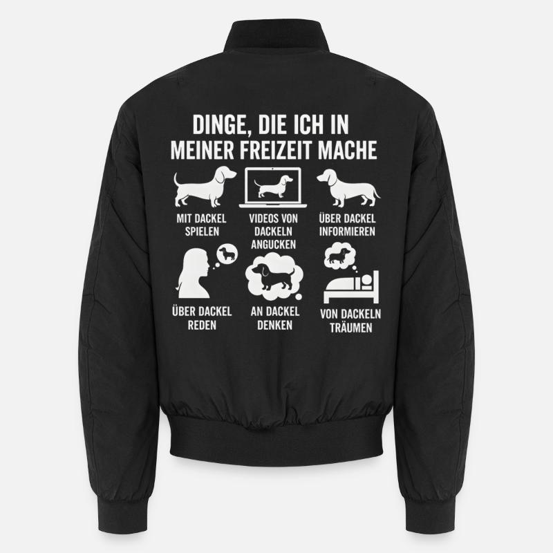 Lustiges Dackel Freizeit Hobby Sprüche Unisex Bomberjacke