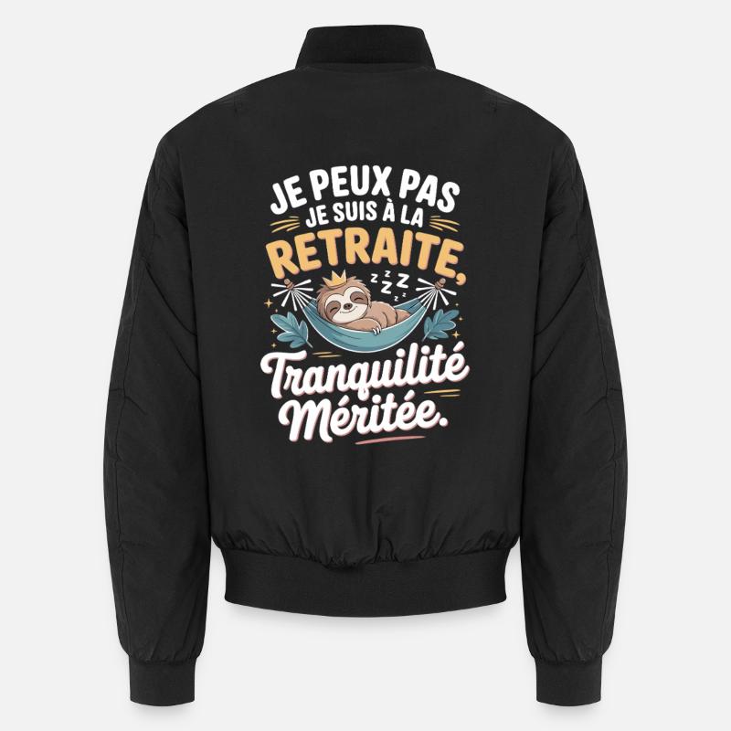 I can't I'm retired - Unisex Bomber Jacket - black