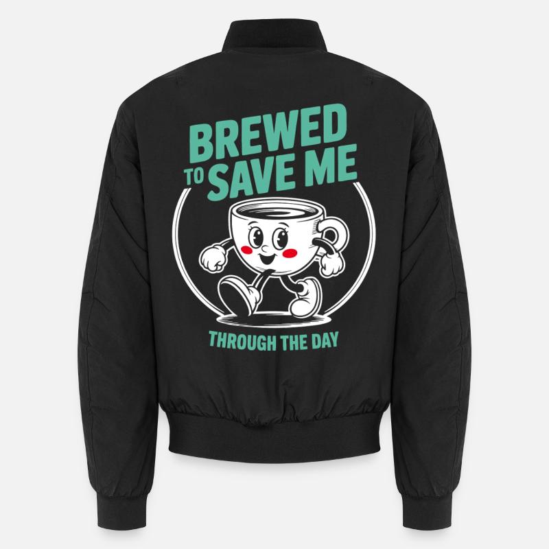 Kaffee rettet den Tag Unisex Bomberjacke