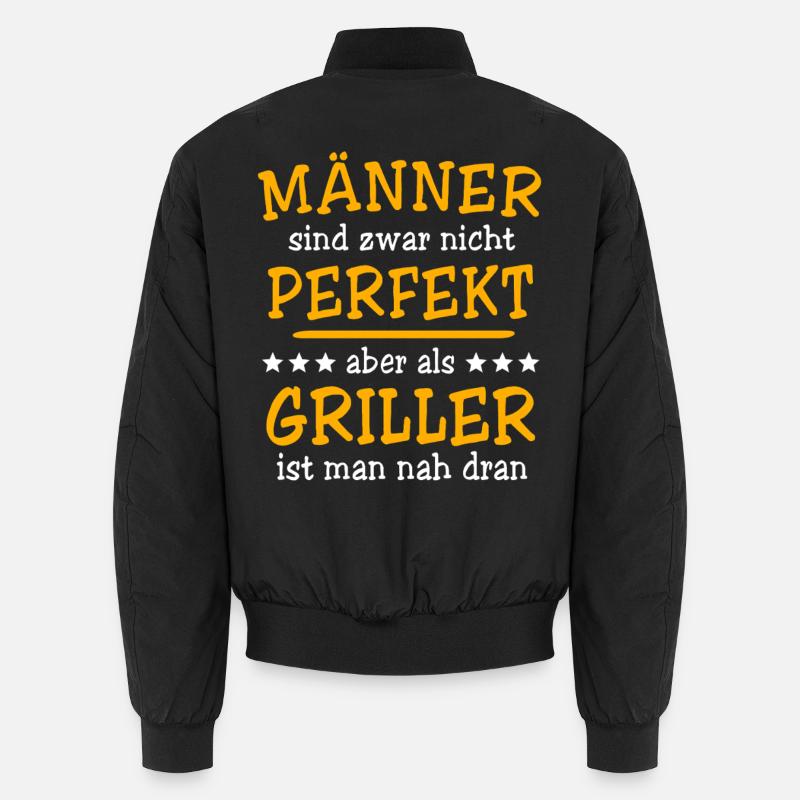 Griller Grillen - Unisex Bomberjacke - Schwarz