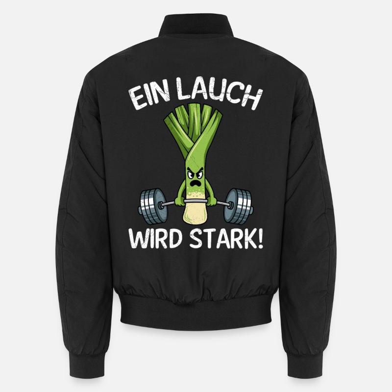 Gewichtheber EIN LAUCH WIRD STARK Lustiges Unisex Bomberjacke