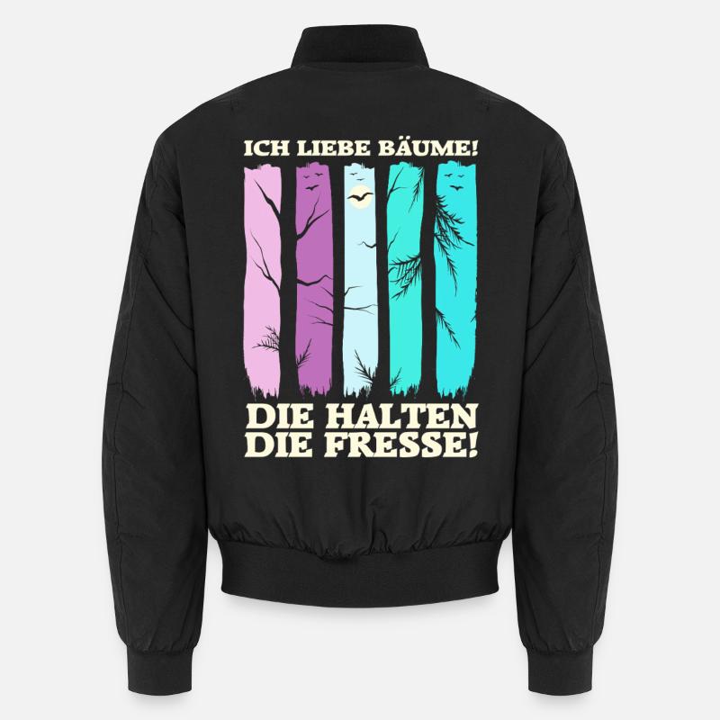 Forest Nature Trees Nature Lover Forest Bathing Gift Unisex Bomber Jacket