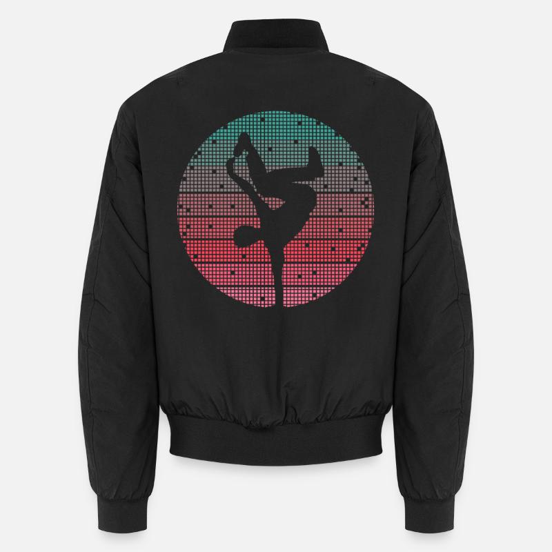 Breakdance Tanz Breakdancer Retro Breakdancer - Unisex Bomberjacke - Schwarz
