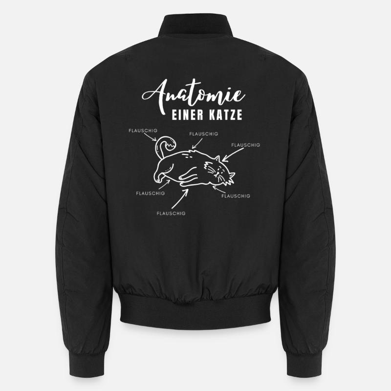 Anatomie d’un chat – tout est duveteux Bomber unisexe