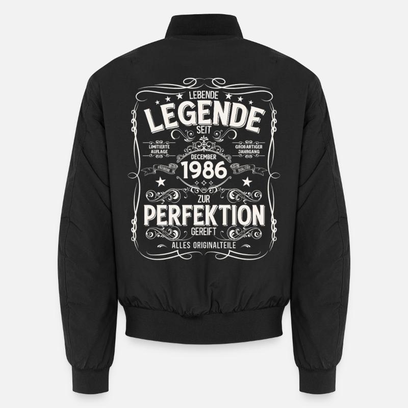 39e anniversaire Millésime décembre 1986 - Bomber unisexe - noir