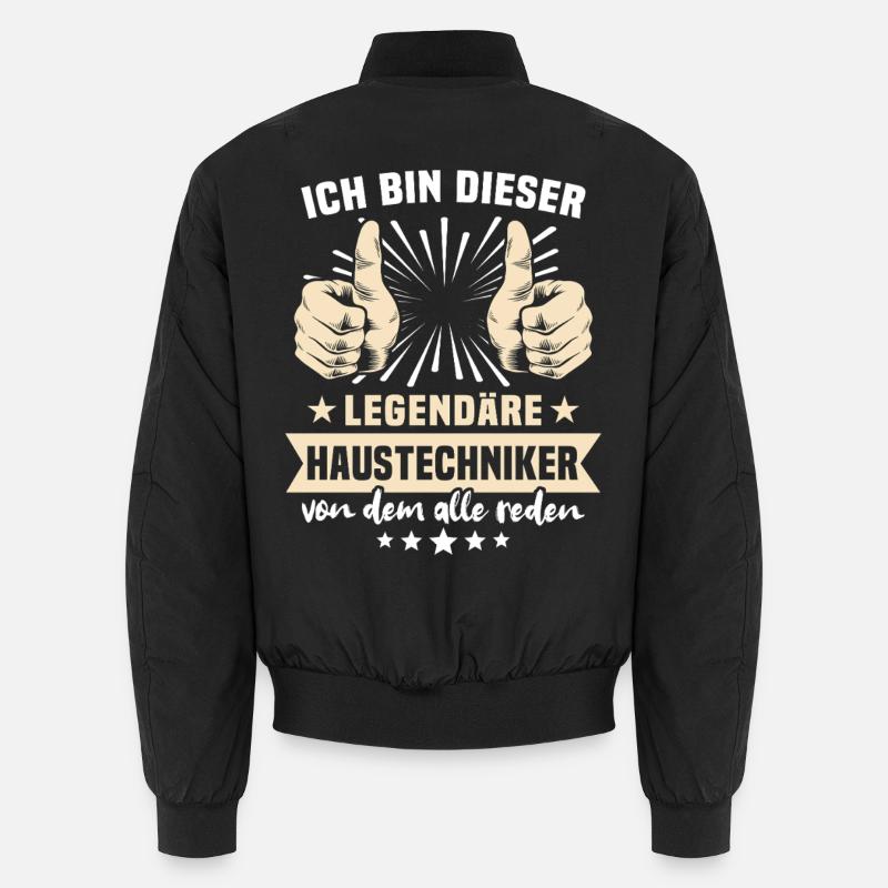 Building Technician Sayings - Unisex Bomber Jacket - black