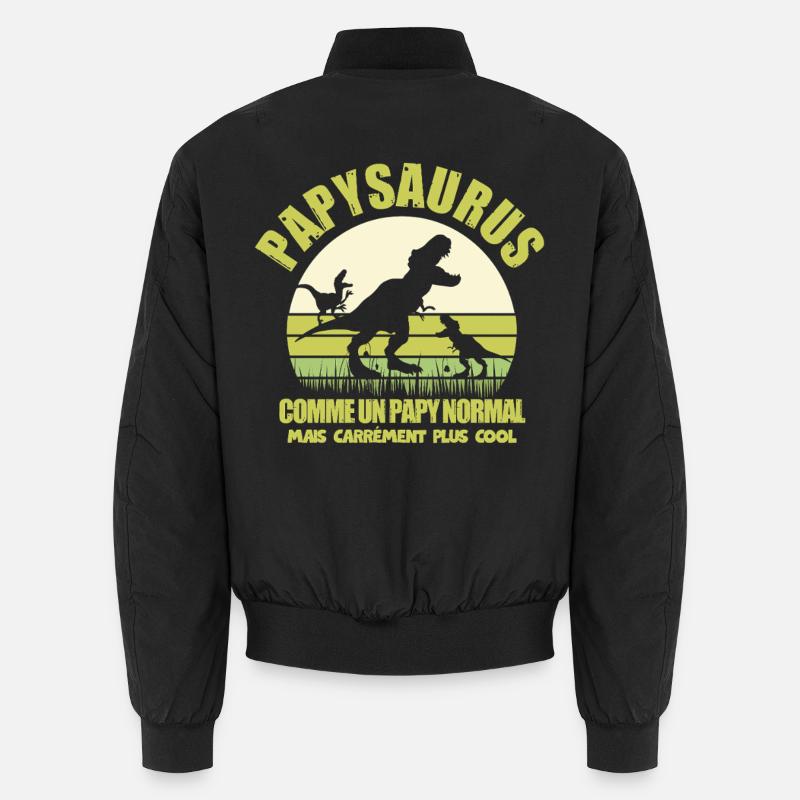 Papysaurus as a Normal Grandpa Humor Unisex Bomber Jacket