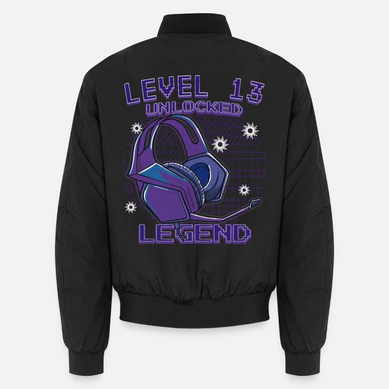 Level 13 Unlocked Legend - Unisex Bomber Jacket - black