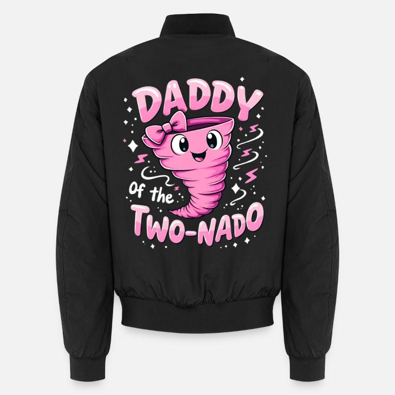 Daddy Two-Nado Pink Wirbel Unisex Bomberjacke
