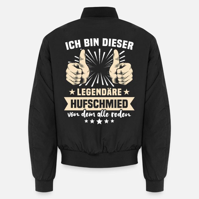 Hufschmied Sprüche Unisex Bomberjacke