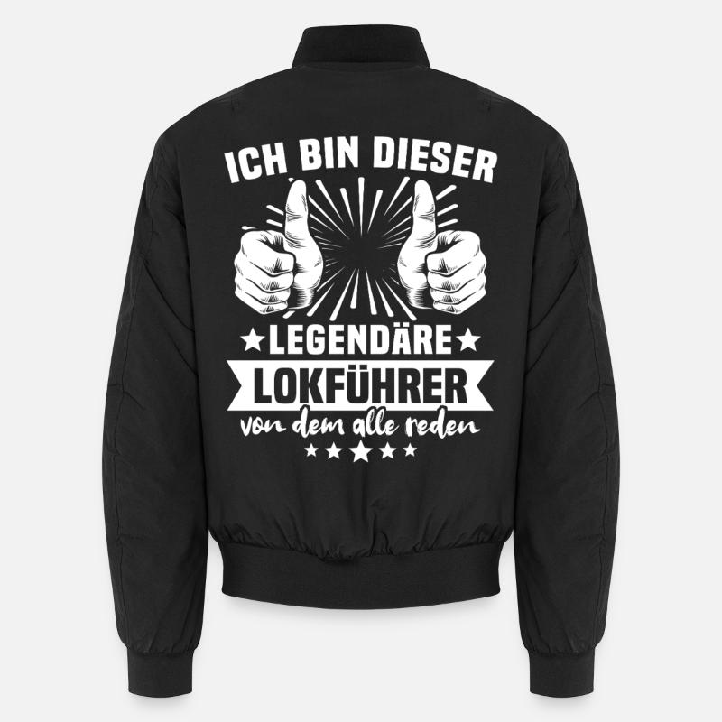 Train Driver Legend - Unisex Bomber Jacket - black